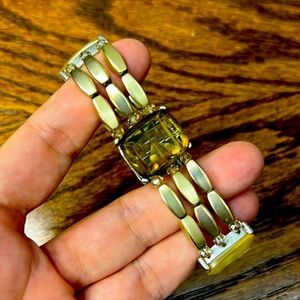 Alfani Gold Stone Bead Stretch Bracelet